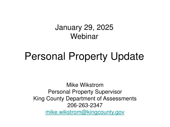 january 29 2025 webinar