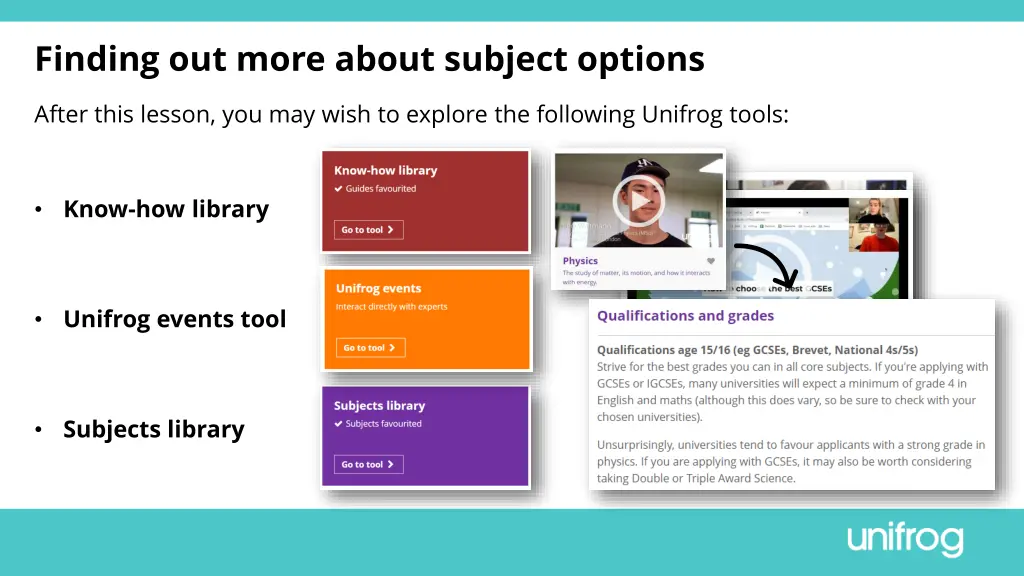 finding out more about subject options