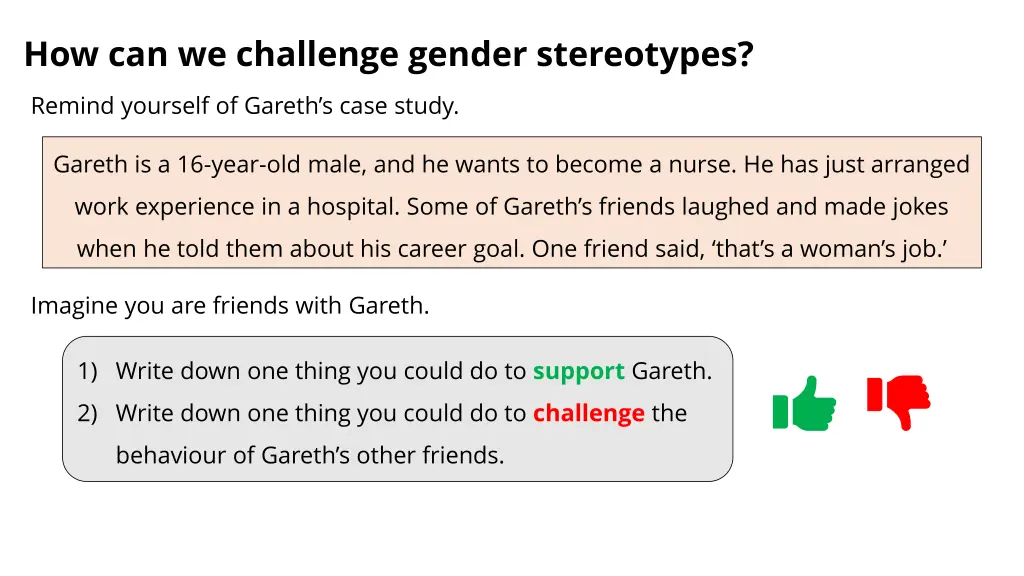 how can we challenge gender stereotypes