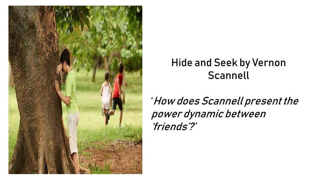 hide and seek by vernon scannell 1