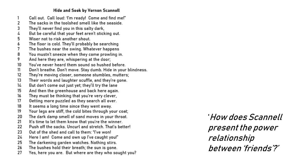 how does scannell present the power relationship