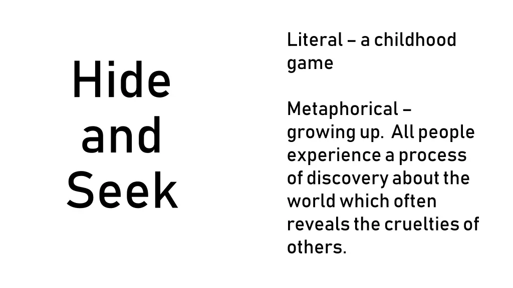 literal a childhood game