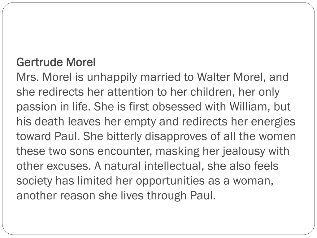 gertrude morel gertrude morel mrs morel