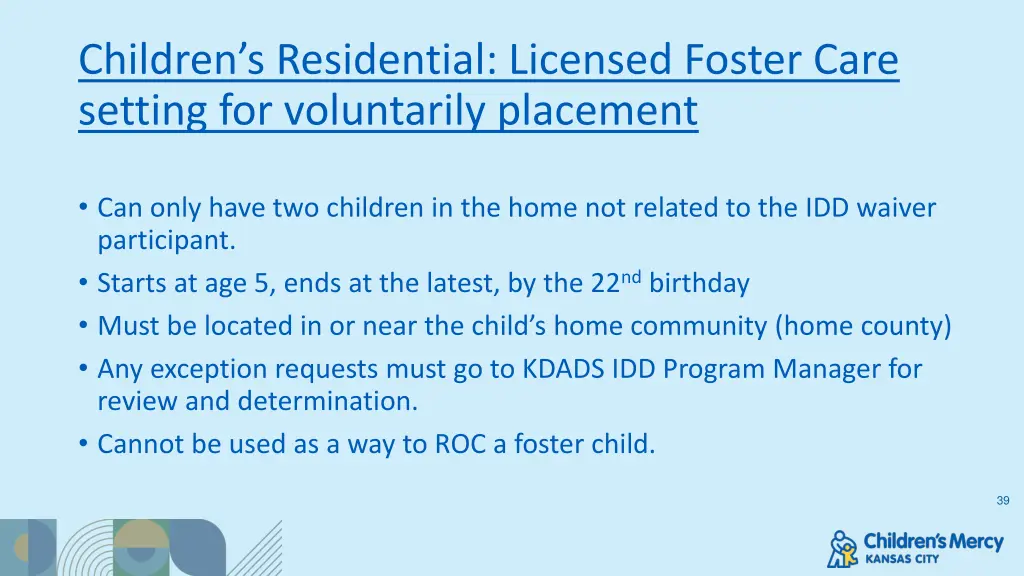 children s residential licensed foster care