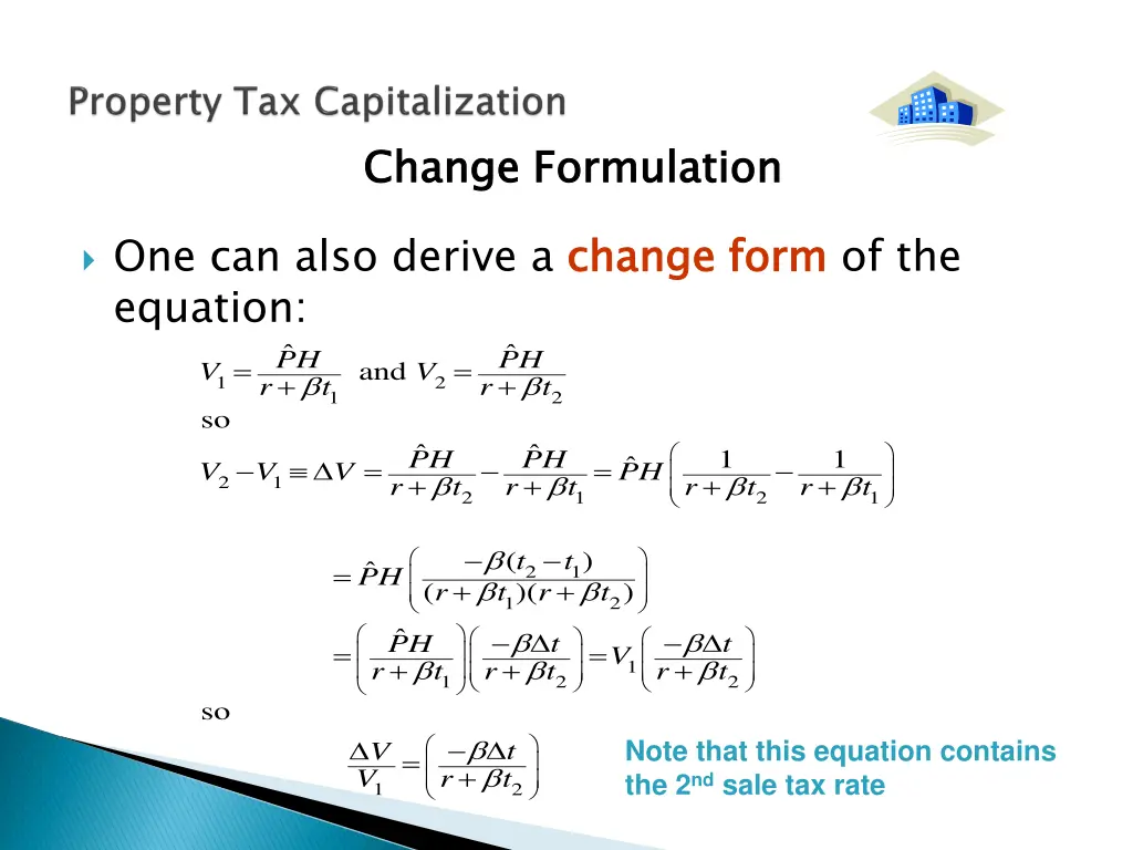 change formulation