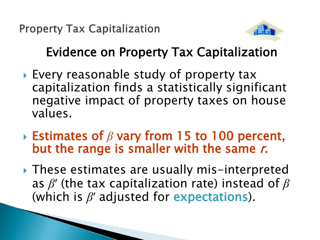 evidence on property tax capitalization every