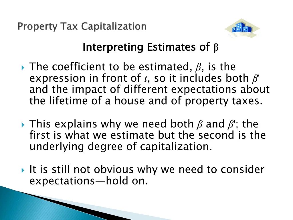 interpreting estimates of the coefficient