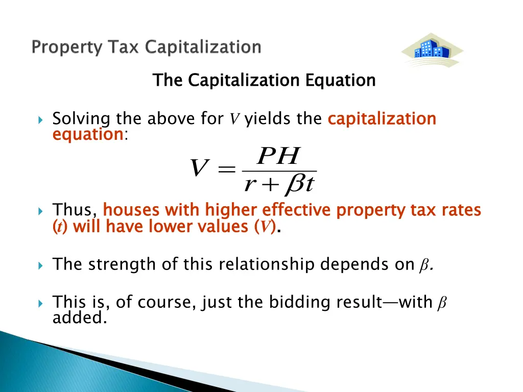 the capitalization equation