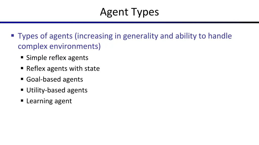 agent types