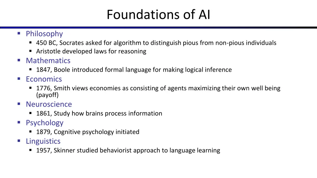 foundations of ai