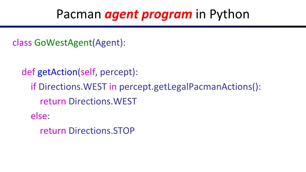 pacman agent program in python