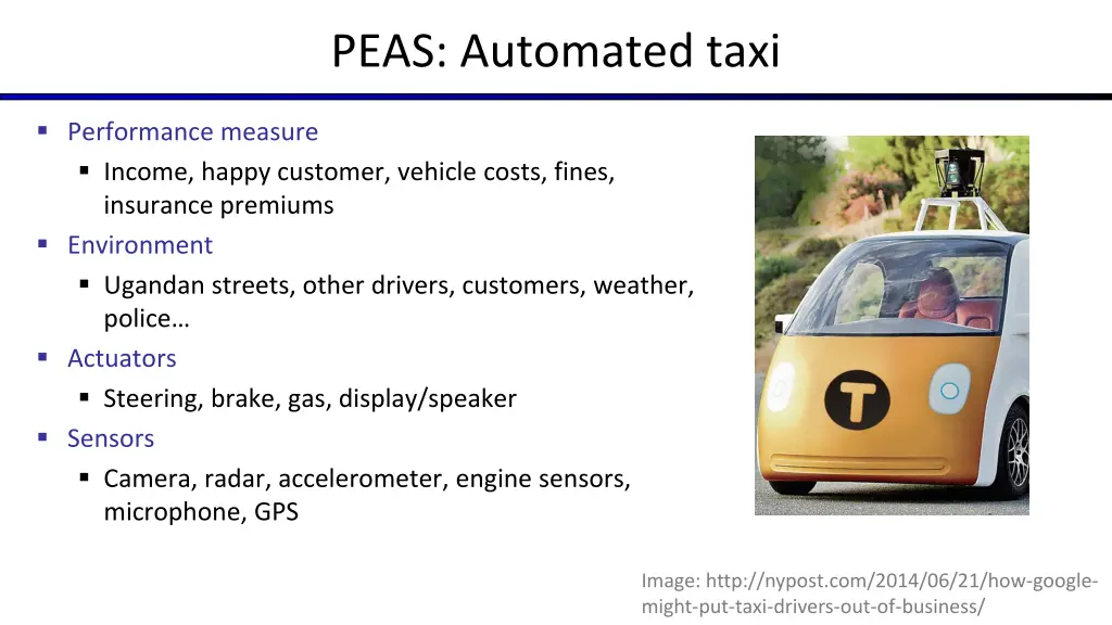 peas automated taxi