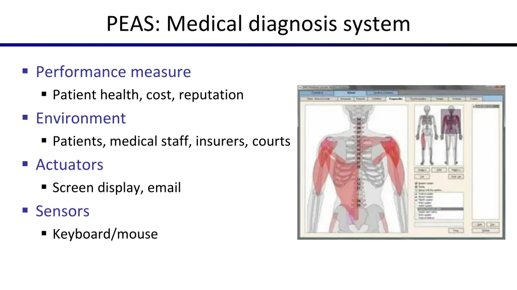 peas medical diagnosis system