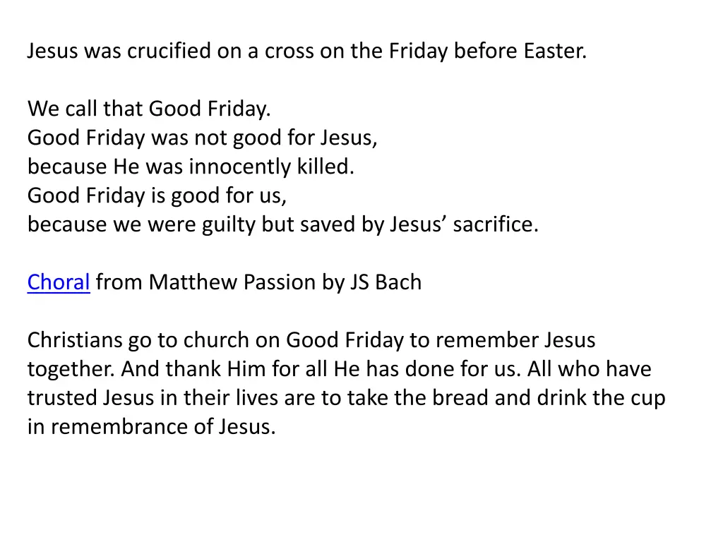 jesus was crucified on a cross on the friday
