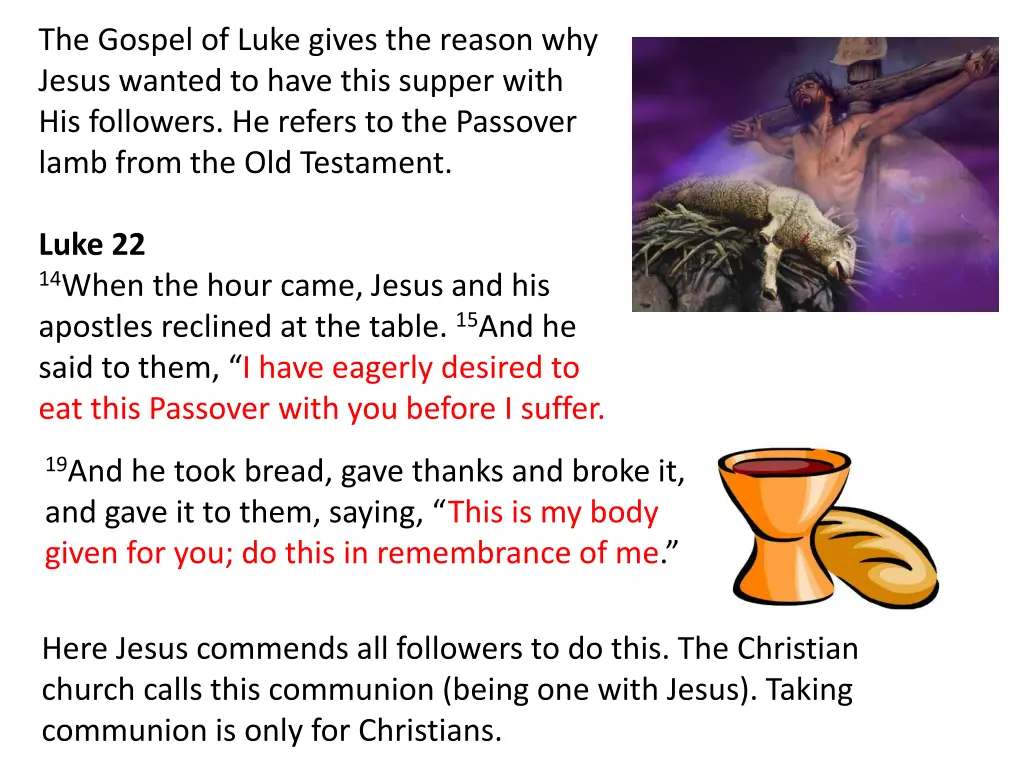 the gospel of luke gives the reason why jesus