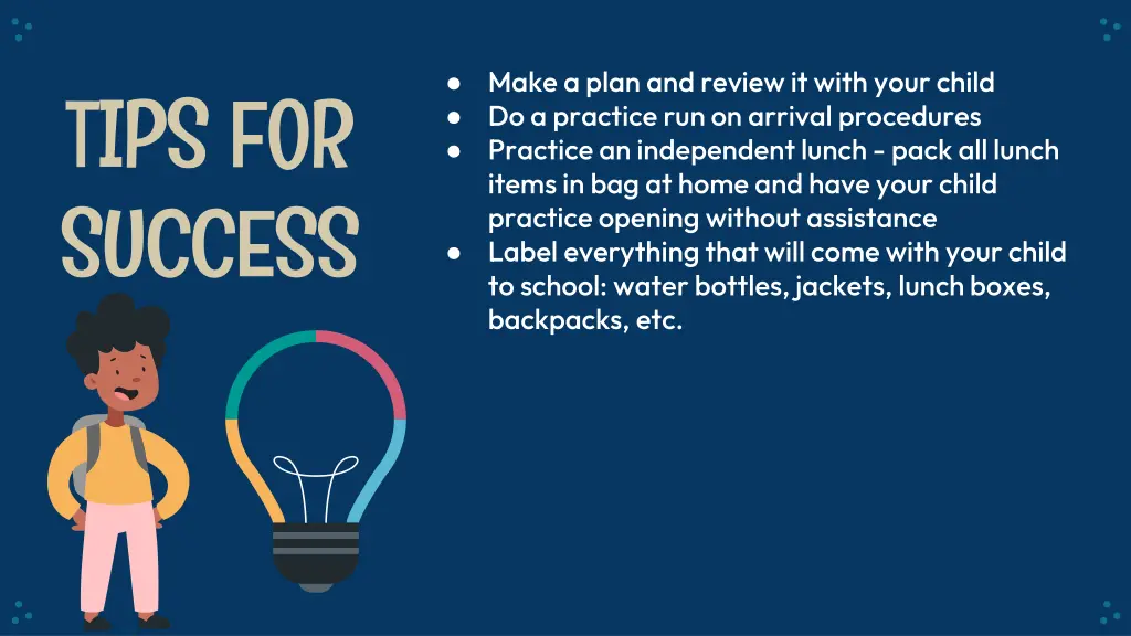 make a plan and review it with your child