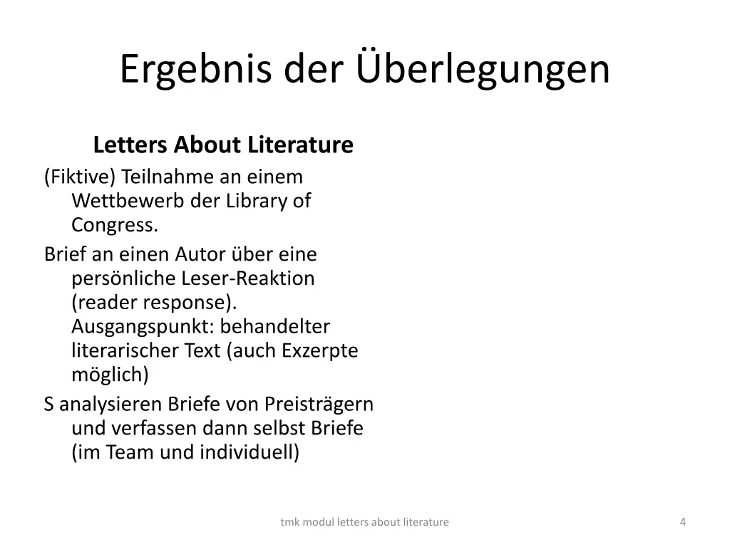 ergebnis der berlegungen