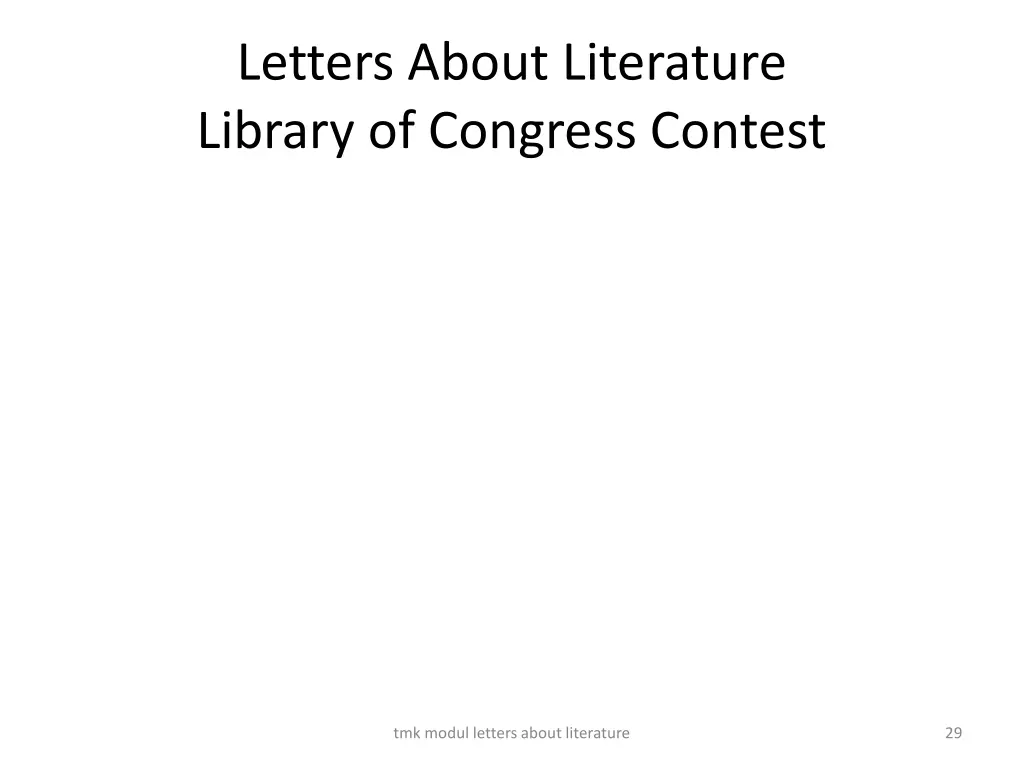 letters about literature library of congress