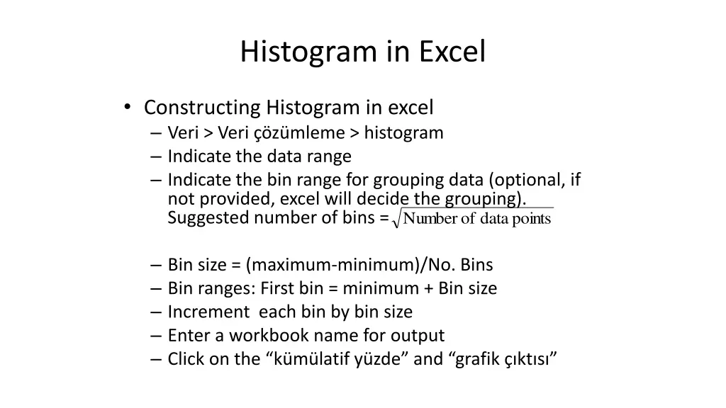 histogram in excel