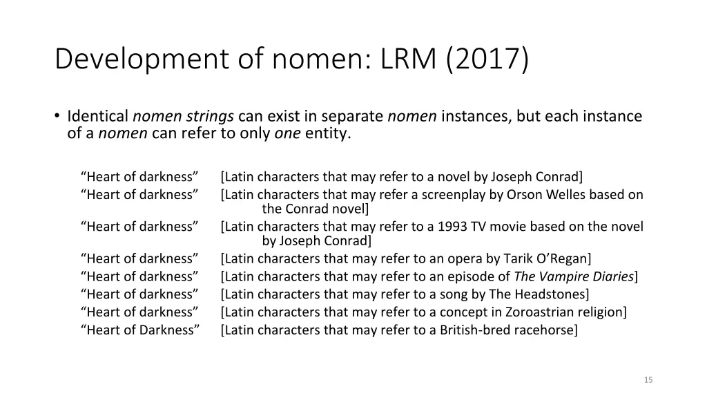 development of nomen lrm 2017 2