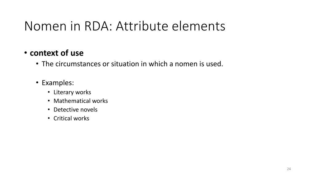 nomen in rda attribute elements 2