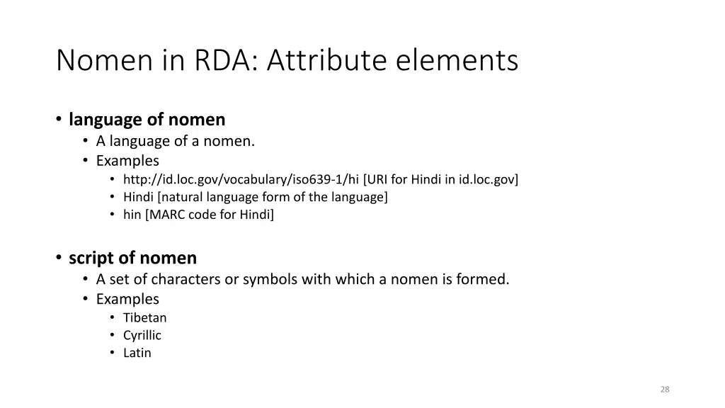 nomen in rda attribute elements 4
