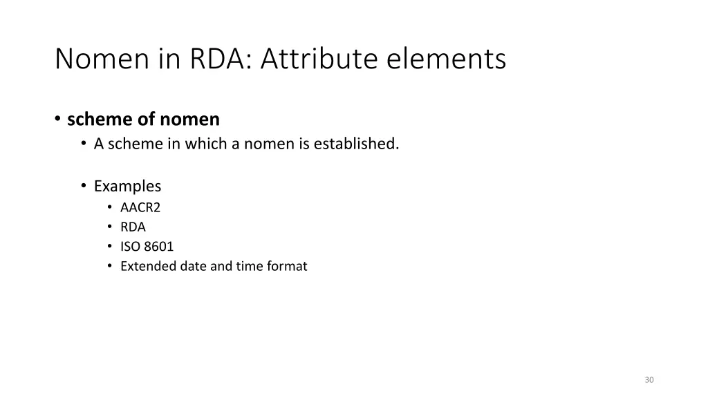 nomen in rda attribute elements 5