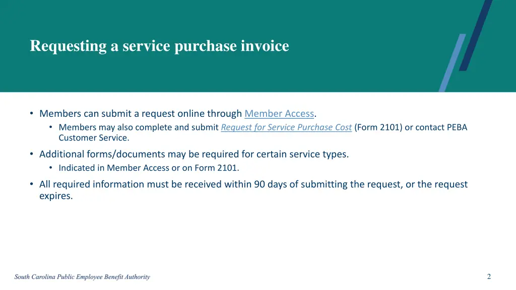 requesting a service purchase invoice