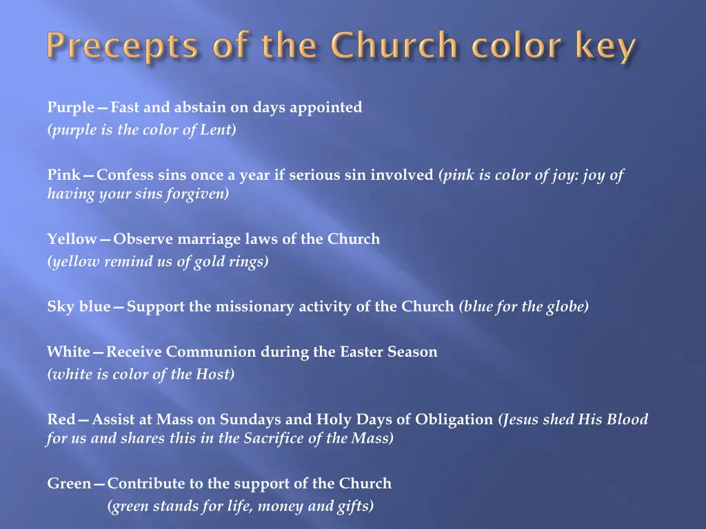 purple fast and abstain on days appointed purple