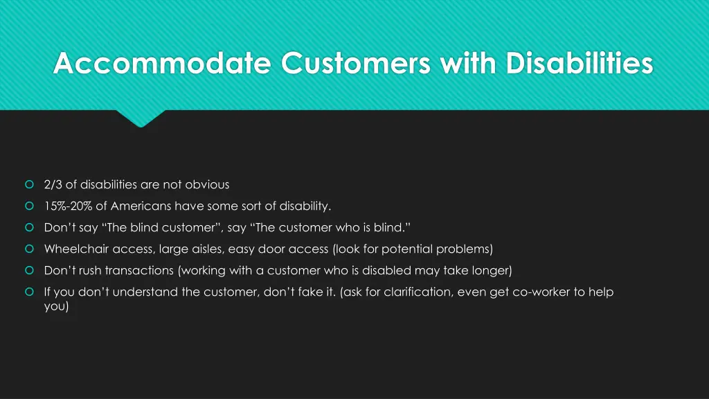 accommodate customers with disabilities 2