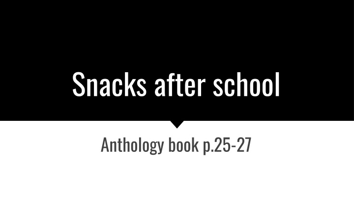 snacks after school