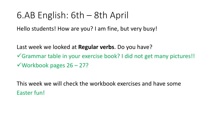 6 ab english 6th 8th april