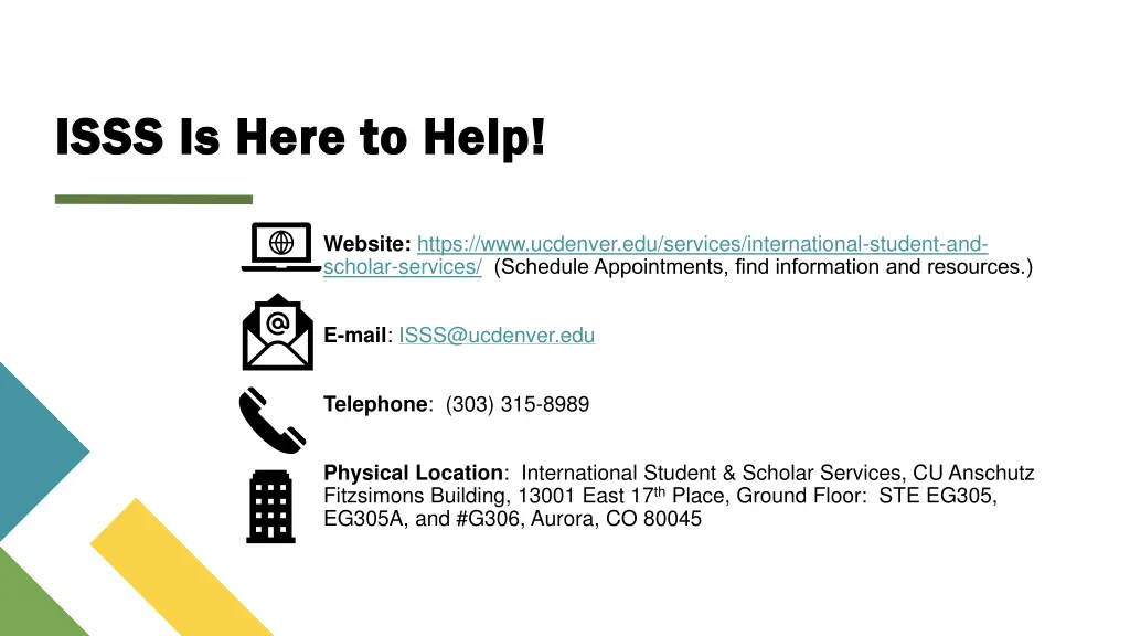 isss is here to help isss is here to help