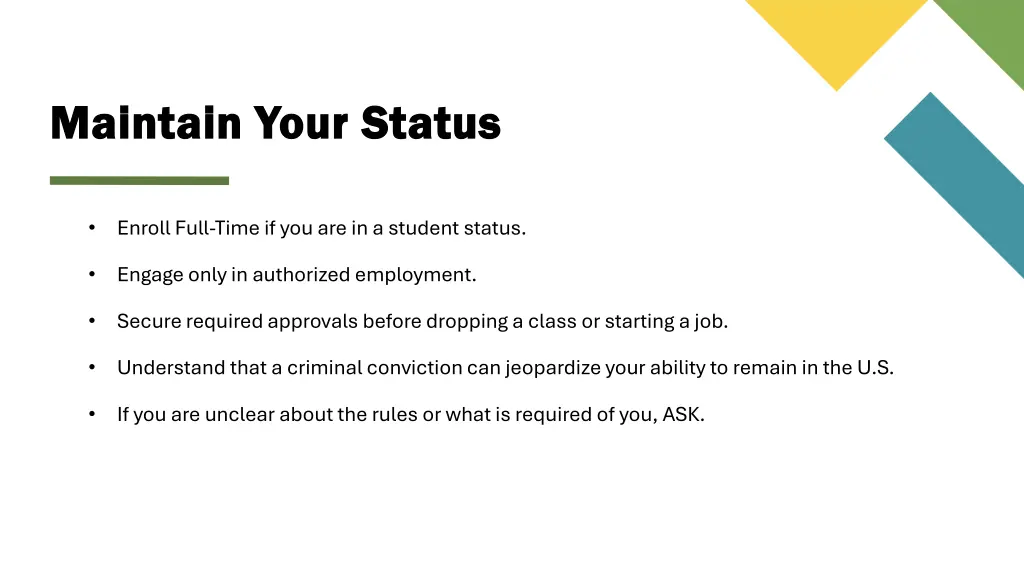 maintain your status maintain your status 1