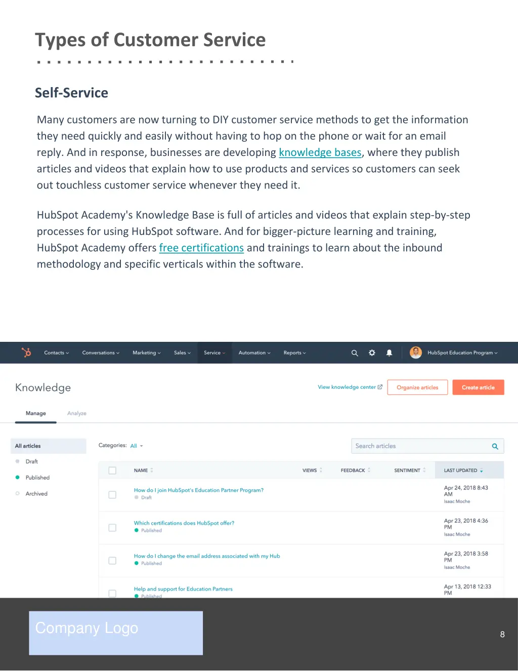 types of customer service 2