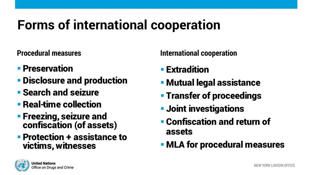 forms of international cooperation