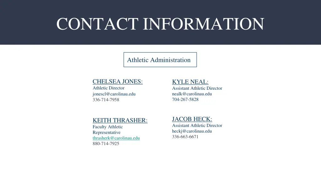contact information