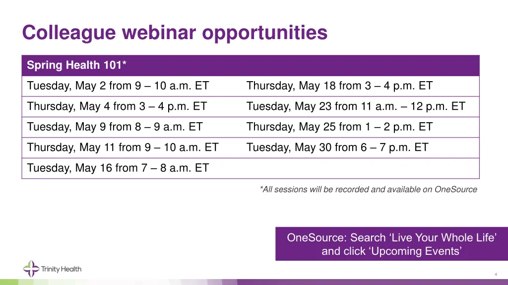 colleague webinar opportunities