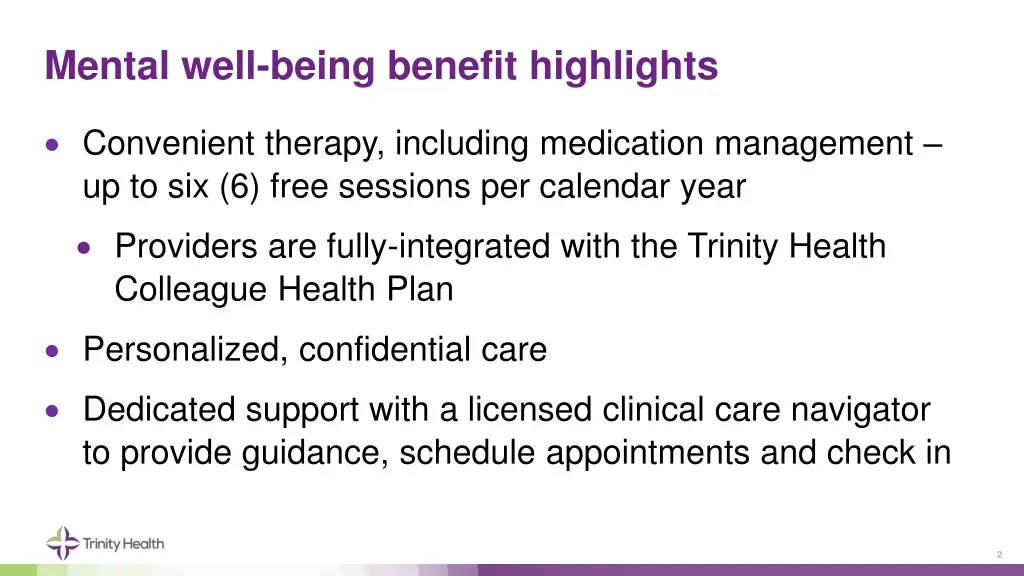 mental well being benefit highlights