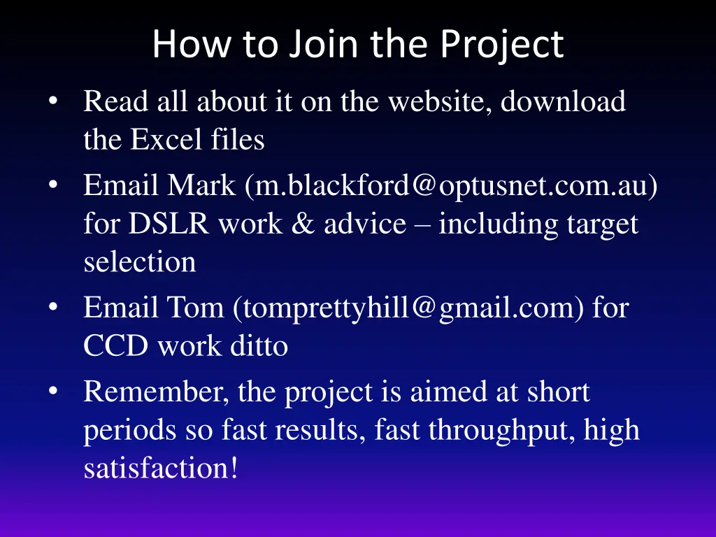 how to join the project read all about