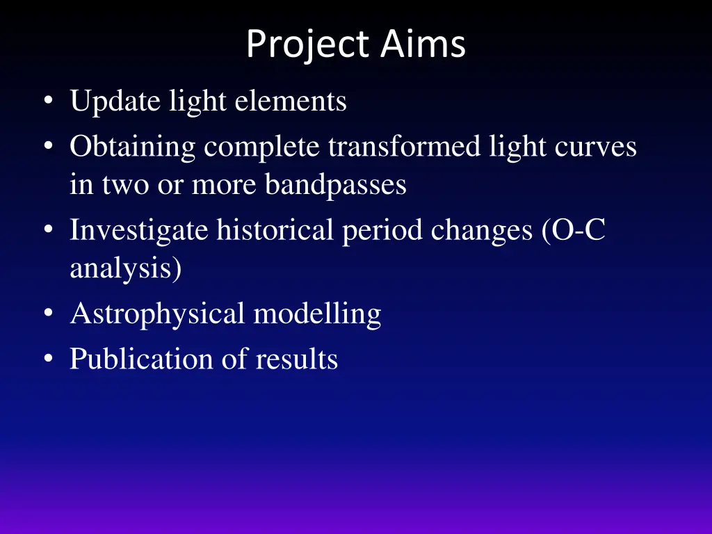 project aims