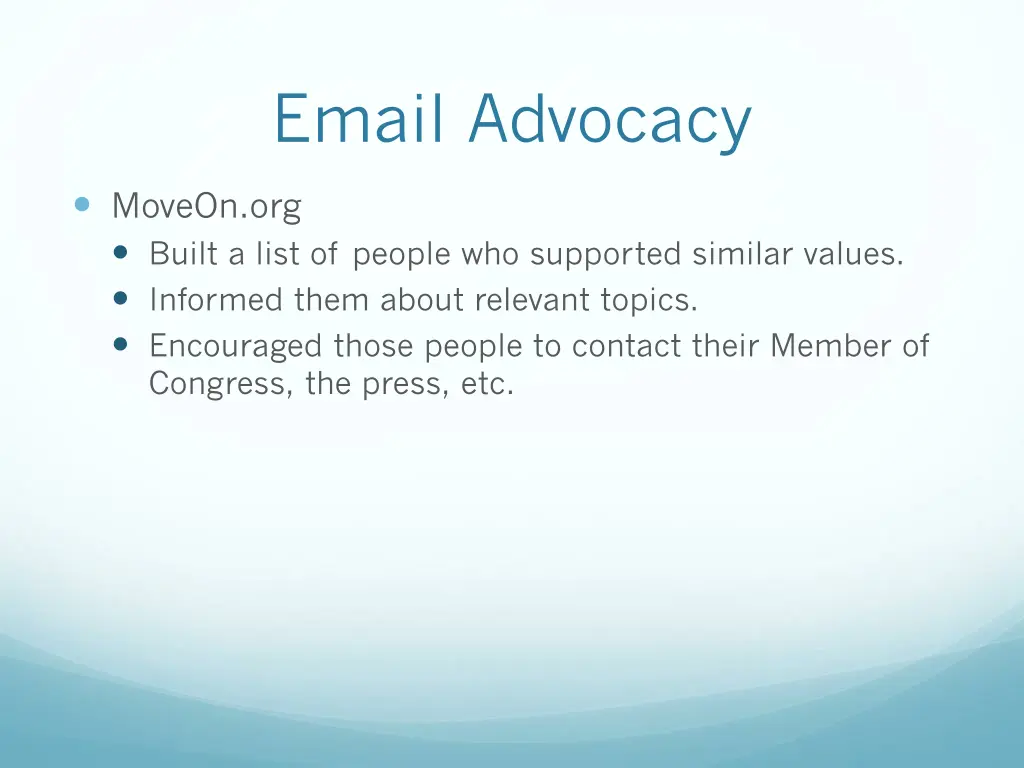 email advocacy