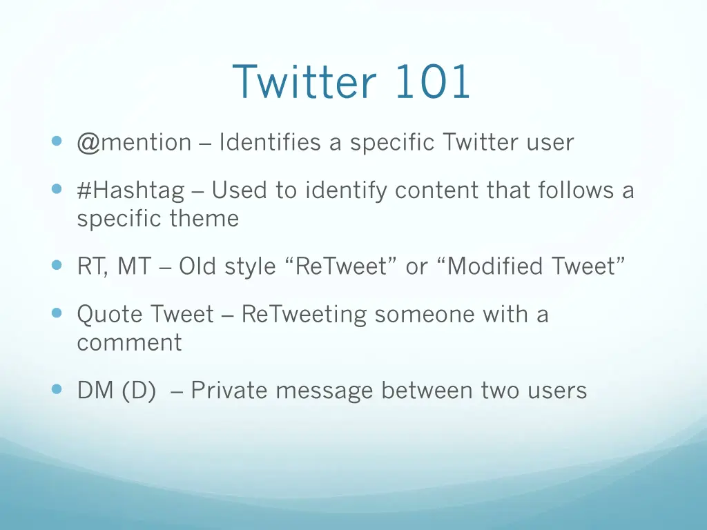 twitter 101