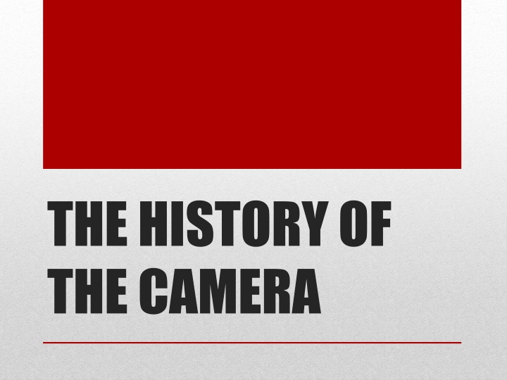 the history of the camera