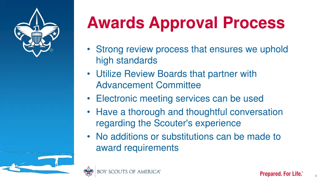 awards approval process