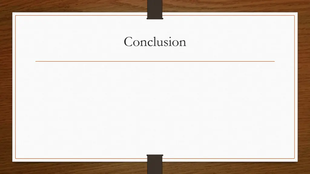 conclusion
