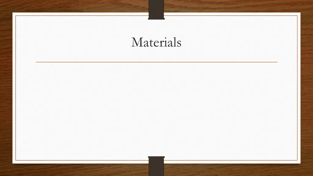 materials