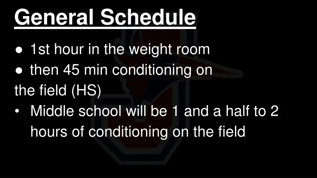 general schedule
