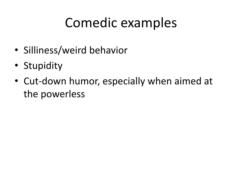 comedic examples 1