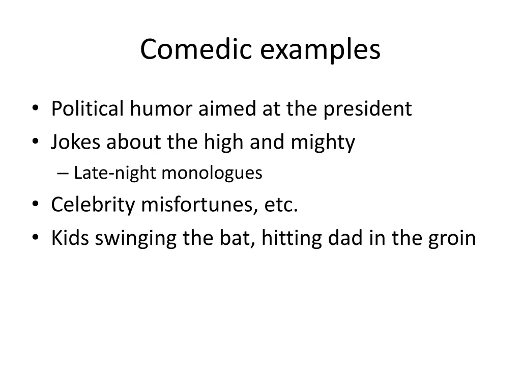 comedic examples 2